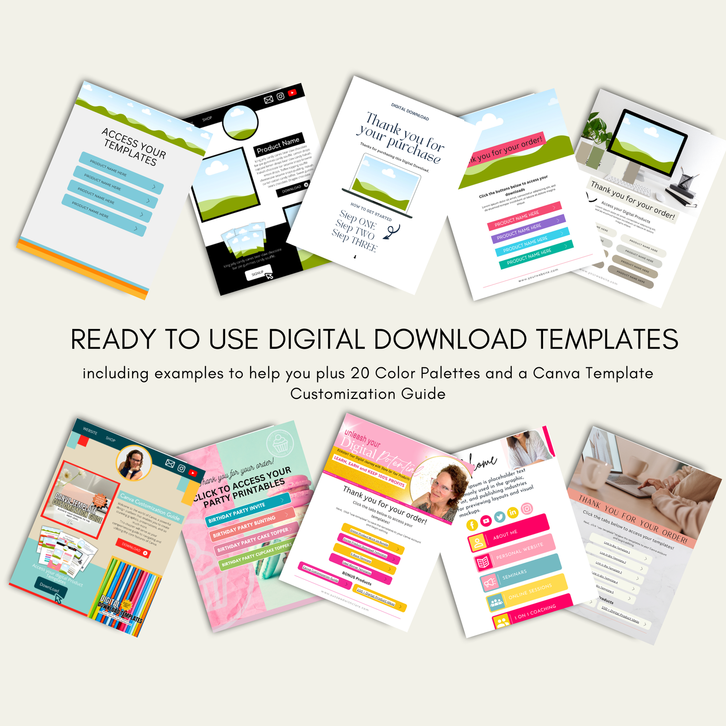 Digital Download Instruction Templates for Digital Products