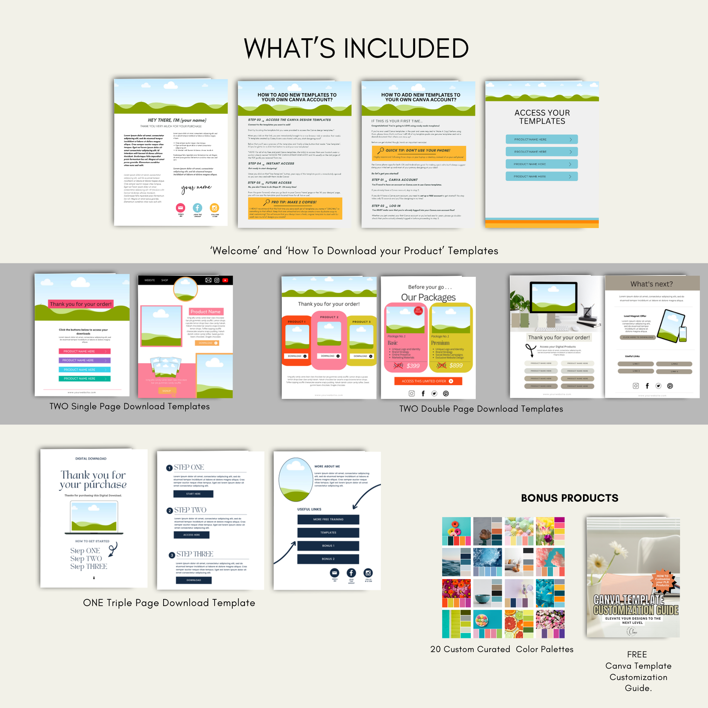 Digital Download Instruction Templates for Digital Products