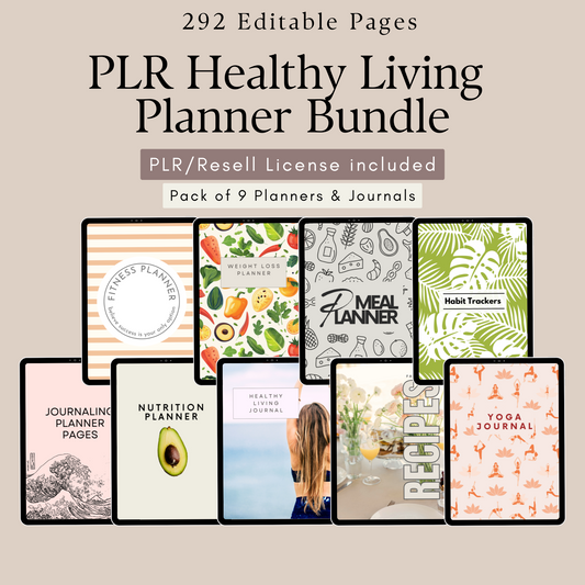 PLR Healthy Living Planner Bundle